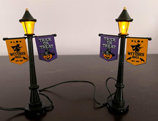 Dept 56 Snow Village "Halloween Festival Street Lamps" NIB-Extremely Rare