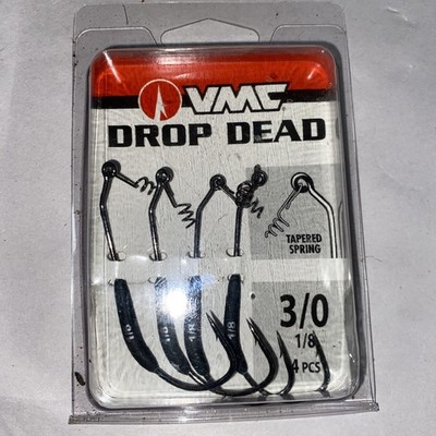 2 Rapala Drop Dead Weighted Fishing Hook - #3 - 1/8oz. - Black - 4pk - DDW1/8#3