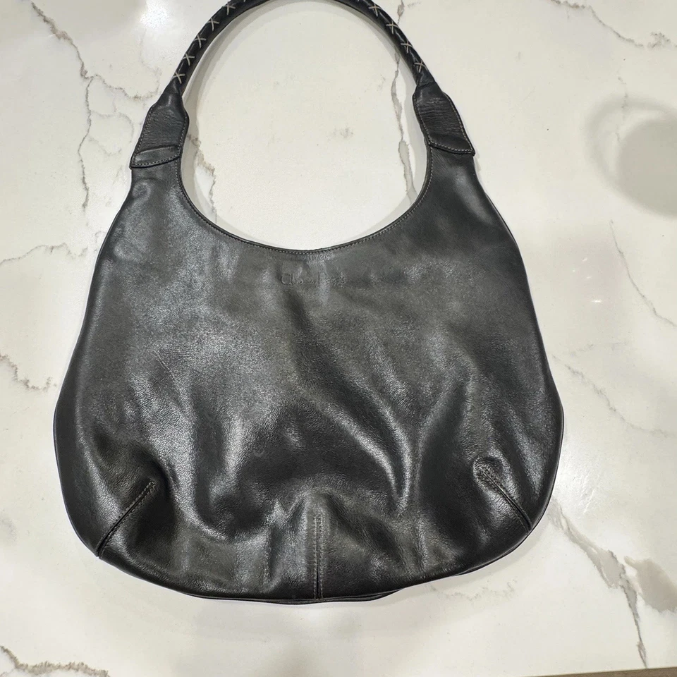 Cleo and Patek Paris Medium Black Leather Hobo Purse Bag - Image 4 of 4