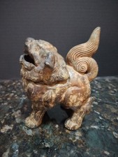 Vintage Chinese Cast Iron Foo Dog Censer Incense Burner with Dragon Handles — listing 3