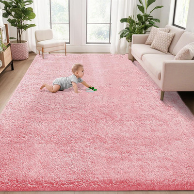 8X10 Area Rugs for Living Room: Fluffy Shag Soft Washable Rug Large Fuzzy Plush 
