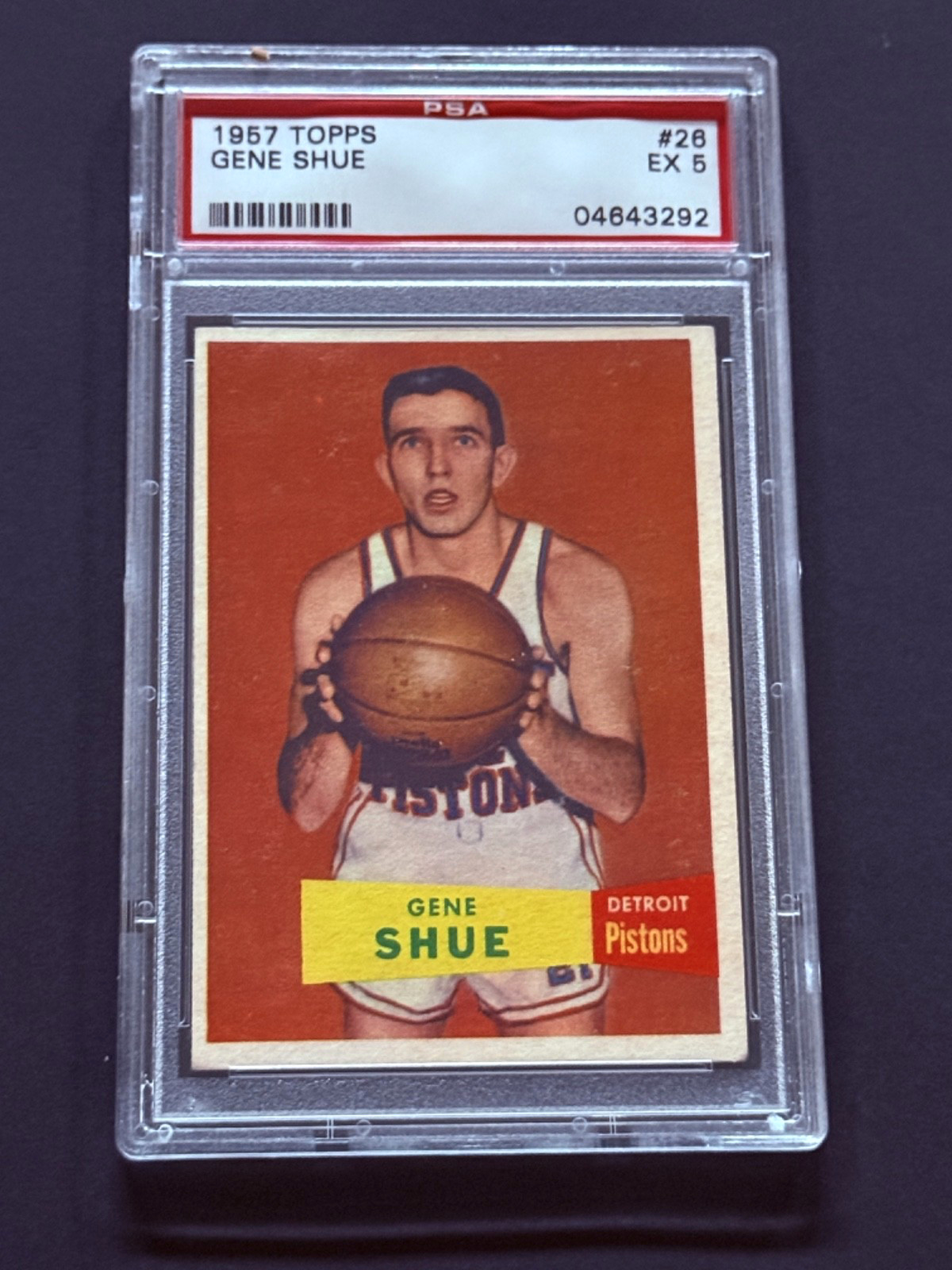 1957 Topps #26 Gene Shue (RC) Rookie PSA 5