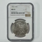 1921-S Morgan Silver Dollar NGC MS61
