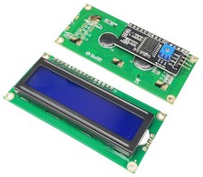 LCD I2C 16x2 Display 2 Pack Blue Backlight, Adjustable Contrast, Compatib...