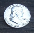 1953 P  Franklin Half Dollar 90% Silver XF