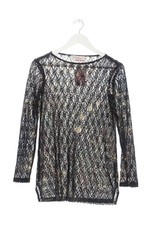 MINX BY EVA LUTZ Transparenz-Bluse Damen Bluse Gr. DE 36 schwarz-creme