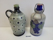 2x Flaschen Trade Mark Belem Madeira & Made in Germany Steingut Keramik #261001