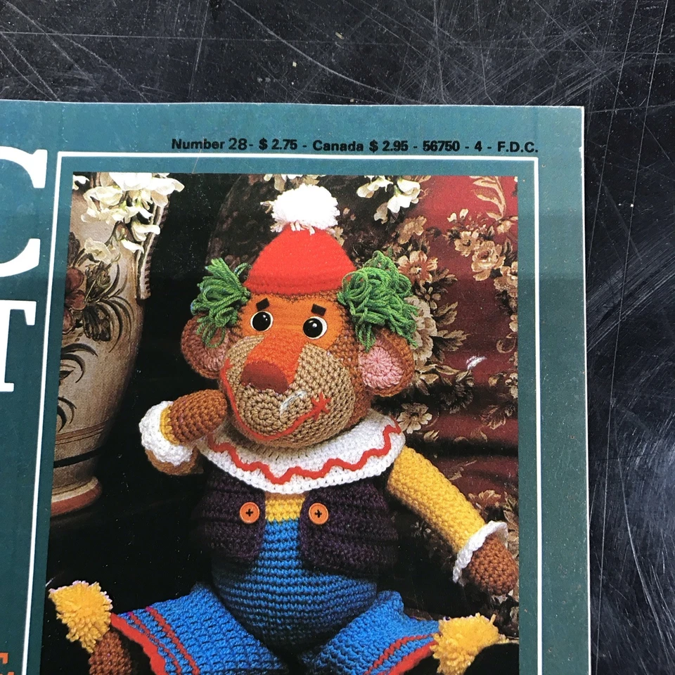 Magic Crochet No 28 Dec 1983 Baby Afghan, Adult Cardigan, Monkey Toy & More - Image 3 of 4