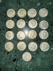 Lot of 17 US Kennedy half dollar coins 1967-1969