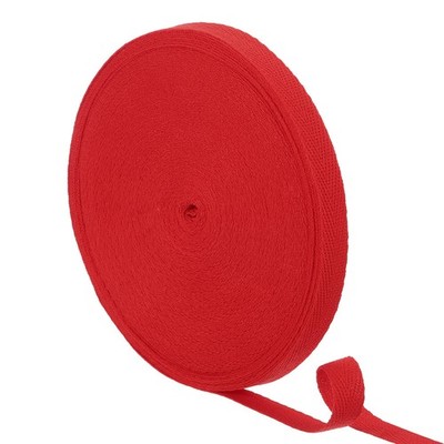 uxcell 23 Yards Cotton Twill Tape, 1/2-inch Herringbone 1/2-inch, Bright Red