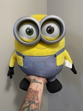 BOB MINIONS Despicable Me Talking Light Up Eyes BIG Large Plush 15" Thinkway Toy