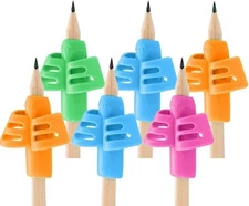 6 Pack Ergonomic Pencil Grips, Silicone Writing Aid for Kids & Preschoolers