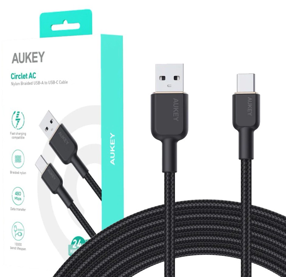 689323785889 AUKEY CB-NAC2 Нейлоновая кабина для подключения USB C - USB A 1,8 м 3 AUKEY