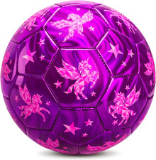 Soccer Ball Size 4 Size 3 Size 2 with Pump Deflated - Glitter Unicorn Dinosaur T