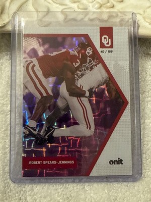 2025 ONIT OU     Rare! PURPLE PARALLEL ROBERT SPEARS-JENNINGS CARD #P-7 (/199)
