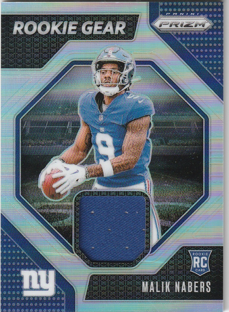2024 Panini Prizm - Rookie Gear Malik Nabers #RG-MNS (MEM, RC)