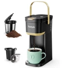 Mini Single Serve Coffee Maker, for K Cups/Grounds, with Portable Handle