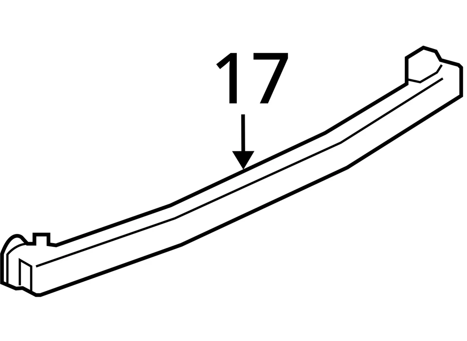 2007-2013 Mitsubishi Outlander Rear Bumper Reinforcement 994302 - Изображение 3 из 3