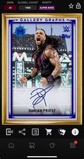 DIGITAL TOPPS WWE SLAM Damian Priest SUPER RARE ULTRAMARINE GALLERY GRAPHS Read