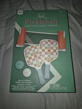 Tabletop Pickleball Set Mini Paddle Game w/ Net Balls Complete In Box