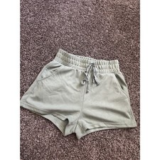 SHEIN Sage Green Drawstring Sweat Shorts Small Lounge Casual