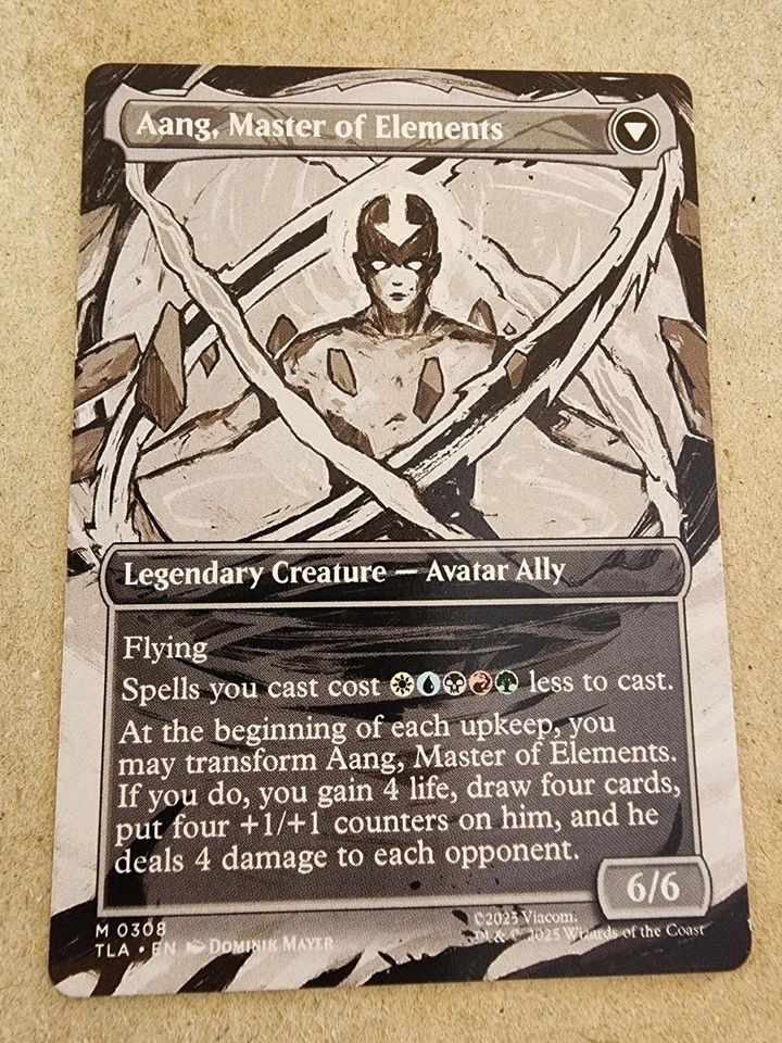 Avatar Aang - #308 Regular (Borderless) Avatar: The Last Airbender - Mtg - Image 2 of 2