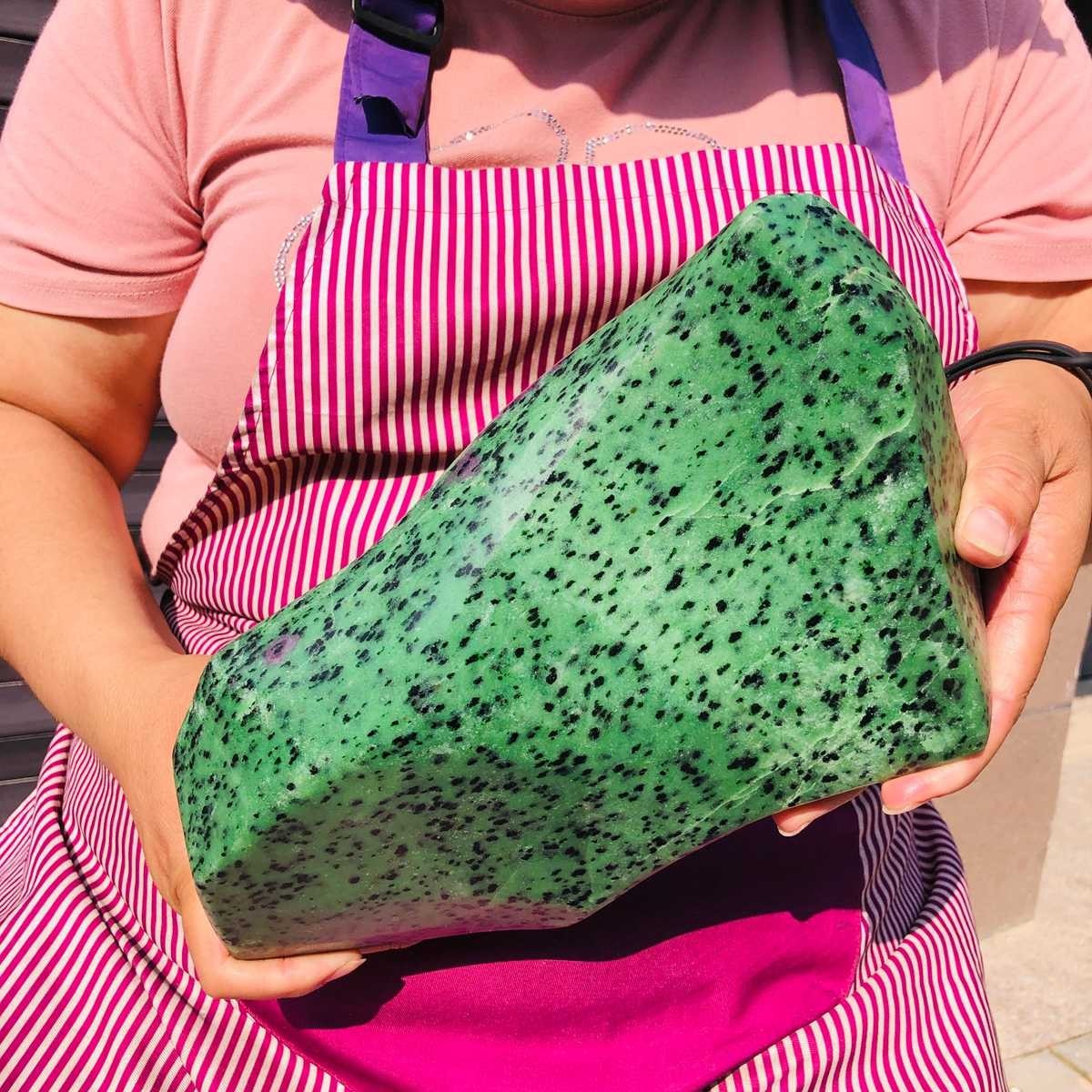 7.23LB Natural Red & green treasure Ruby Crystal Mineral Specimen Heals 2482