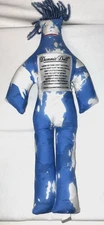 Original Dammit Doll Original Blue White Gray w Blue Hair Stress Relief Anxiety