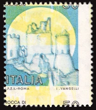 Castelli Lire 50 varietà dentellatura e giallo spostati