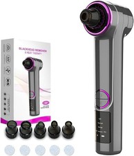 Heated Blackhead Remover Pore Vacuum 5 Heads 3 Suction Levels Facial NIB