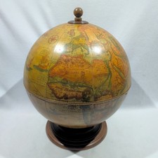 Vintage Tabletop Globe Drinks Cabinet Mini Bar Set with Decanter & 12 Glasses