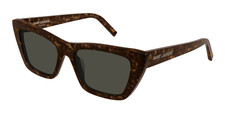 Saint Laurent SL 276 MICA Dark Havana/Grey 002 Women's Sunglasses OBI