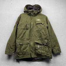 Y2K Orage Talent Winter Ski / Snowbaord Jacket Military's Style Green Boys Sz XL