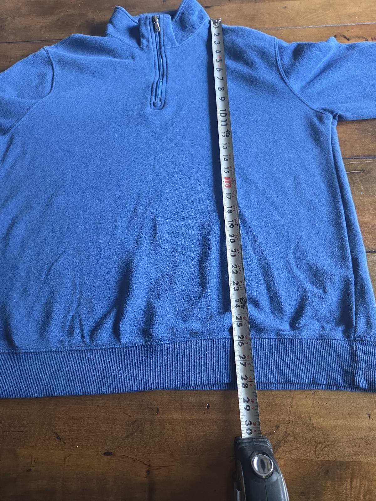 IZOD Advantage Performance Mens XL Fleece Quarter Zip Pullover Blue Golf Jacket image 8