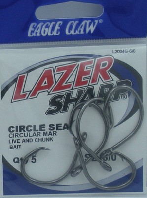 Eagle Claw L2004G-6/0 Kreis Haken Größe 6/0 5CT