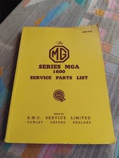 Mg Mga 1600 Original Factory Service Parts List Catalogue Vgc Free Post Akd1215