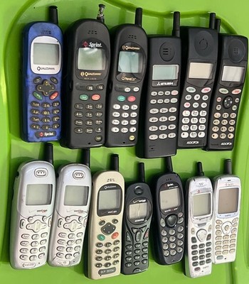 13 Rare phone lot - Qualcomm, AUDIOVOX, Sanyo, Kyrocera, PrimeCo, Sprint, CDMA
