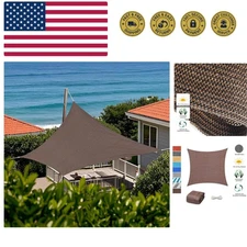 Rectangle 10'x13' Sun Shade Sail,95% UV Blockage Canopy Awning for Outdoor Pa...