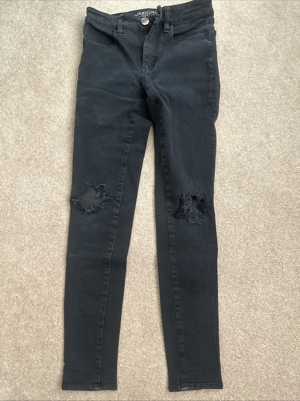 American Eagle Black Hi-rise Super Stretch Jegging Women’s Size 0