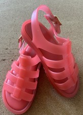 Mini Melissa Toddler Pink Jelly Shoes Sandals Size 8 Beach Ready