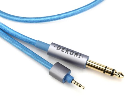Dekoni Audio Ensemble Pre-split Cable with Blue Nylon Jacket - 64 inches