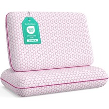 Memory Foam Pillows for Side, Back and Stomach Sleepers, Set of 2, Bed Pillow...