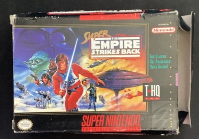 SUPER STAR WARS: THE EMPIRE STRIKES BACK SNES Box, Manual and Game Tested