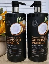 2-pack Botanical Spa Therapy Comforting COCONUT VANILLA Shea Butter Body Wash
