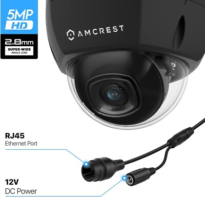 ​Amcrest 4K UltraHD 監視カメラ IP8M-2493EB Amcrest UltraHD 4K (8MP) Dome POE IP Camera Security, 3840x2160