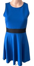 Forever 21 Royal Blue Sleeveless Size Small Mini Dress Net Insert at Waist