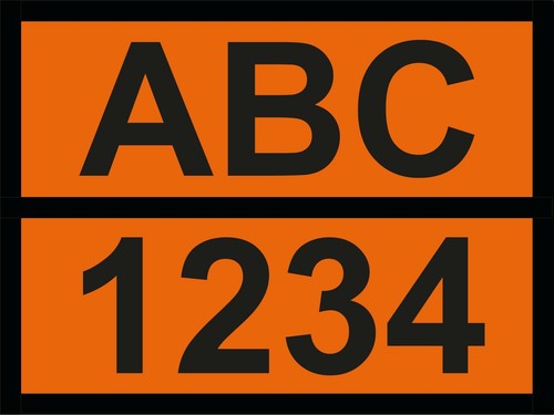 1x 400 x 300 Hazchem Orange Reflective ADR Custom Made Self Adhesive Vinyl Label - Picture 8 of 8