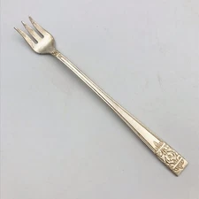 National Silver Co King Edward Silver KES Cocktail Seafood Fork Inauguration Pat