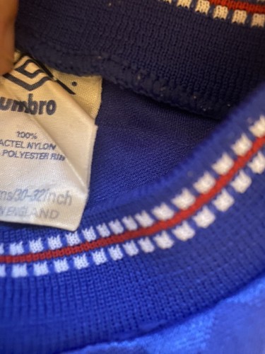 Rare Vintage Glasgow Rangers Football Shirt Umbro 30/32 - Picture 2 of 3