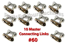 (10) Master Connecting Links #60 For Roller Chain #60